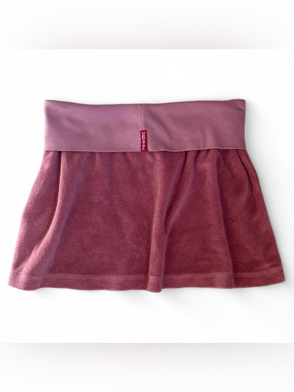 NEW Y2K Hard Tail fold over terry cloth mini skirt